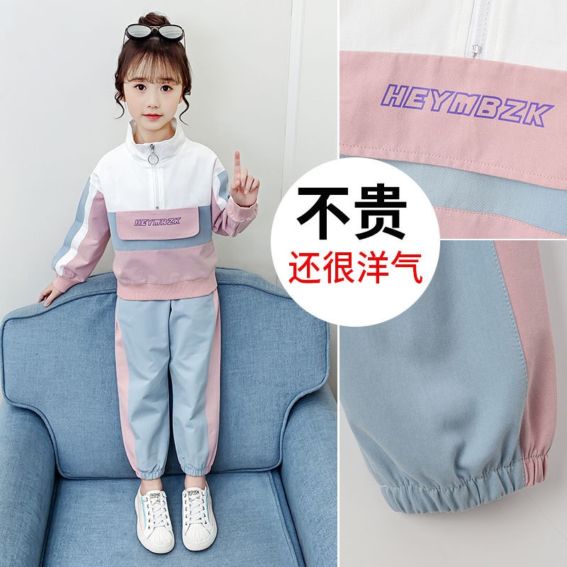 quần gái❁Bộ đồ thể thao bé gái 2020 kiểu mới 5 thời trang xuân thu trẻ em 7 vừa và lớn hai mảnh 8 9 tuổi