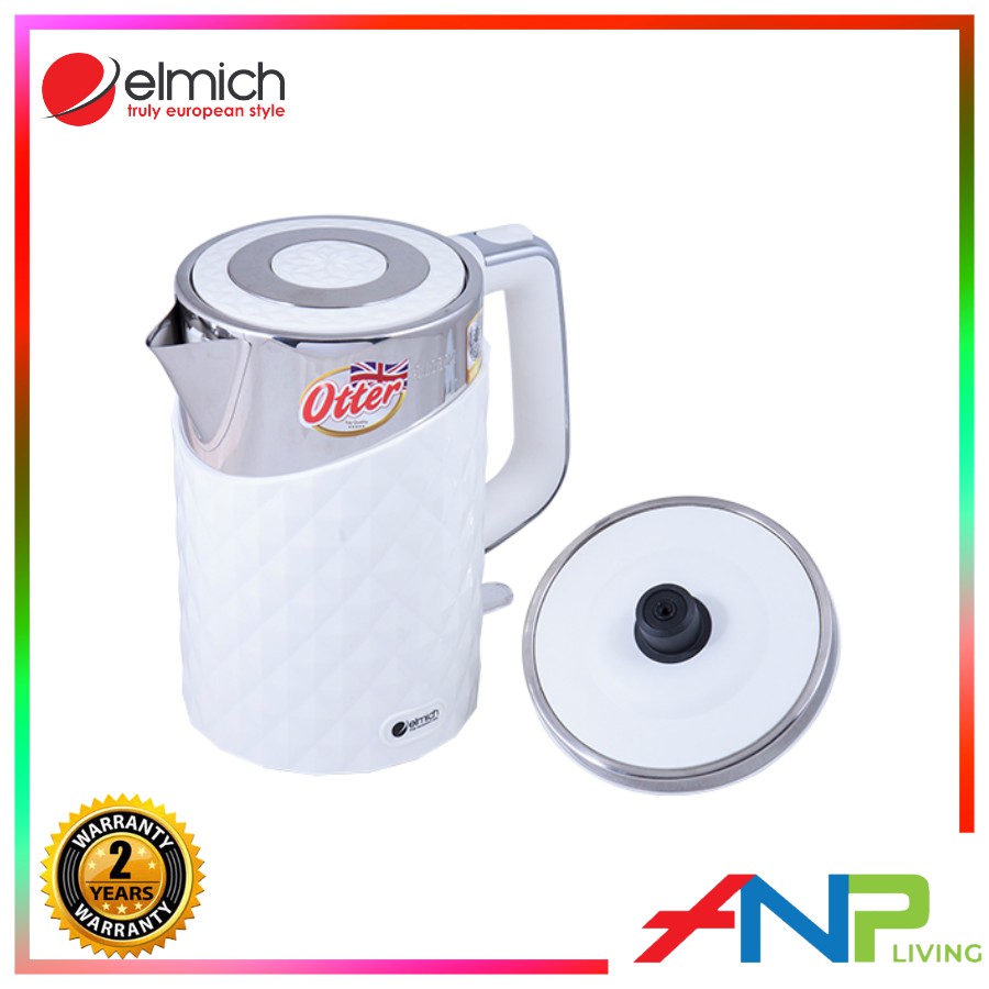 Ấm Đun Nước Siêu Tốc Elmich KEE-0216 Mầu Đen / KEE-0217 Mầu Trắng (1,7L - 1850W) - Hàng Chính Hãng