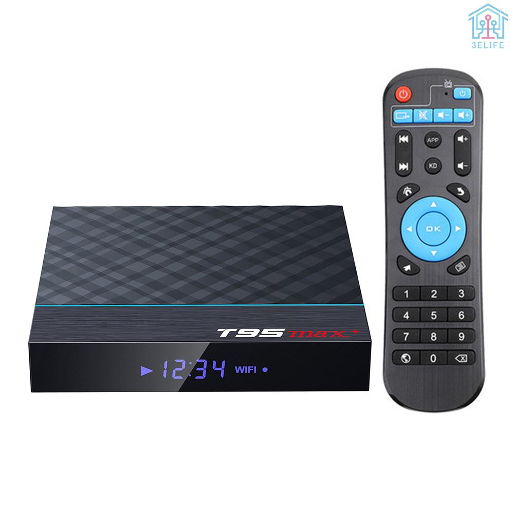 【E&amp;V】T95 MAX Plus Smart TV Box Android 9.0 S905X3 64 Bit 2.4G+5G Dual-band WiFi UHD 8K VP9 H.265 4GB/64GB