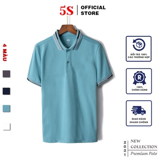 [MUA 2 GIẢM 30K] Áo Thun Nam Polo Có Cổ 5S, Thấm Hút Tốt, Thoải Mái, Trẻ Trung, Lịch Lãm (APC21019-01)