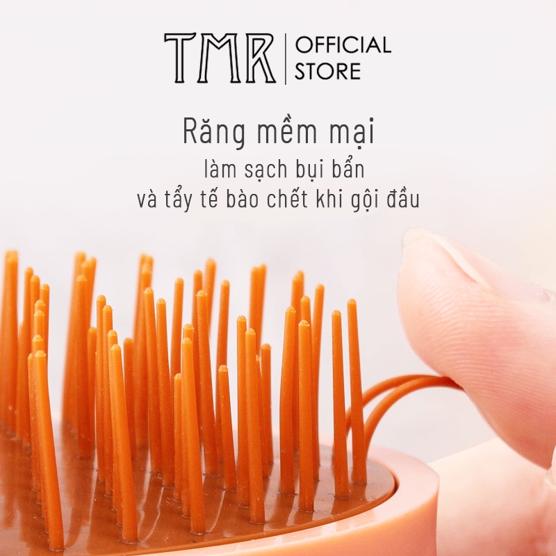 Lược gội đầu silicon TMR gai nhọn mềm ngăn ngừa giảm rụng và kích thích mọc tóc