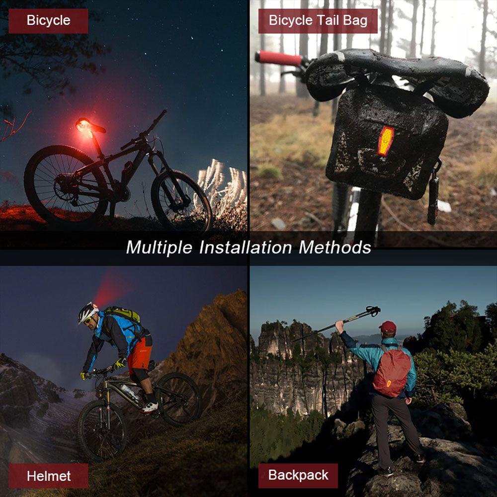 Đèn Hậu Cảnh Báo An Toàn Chống Nước 500mAh Gắn Xe Đạp Thể Thao Ngoài Trời