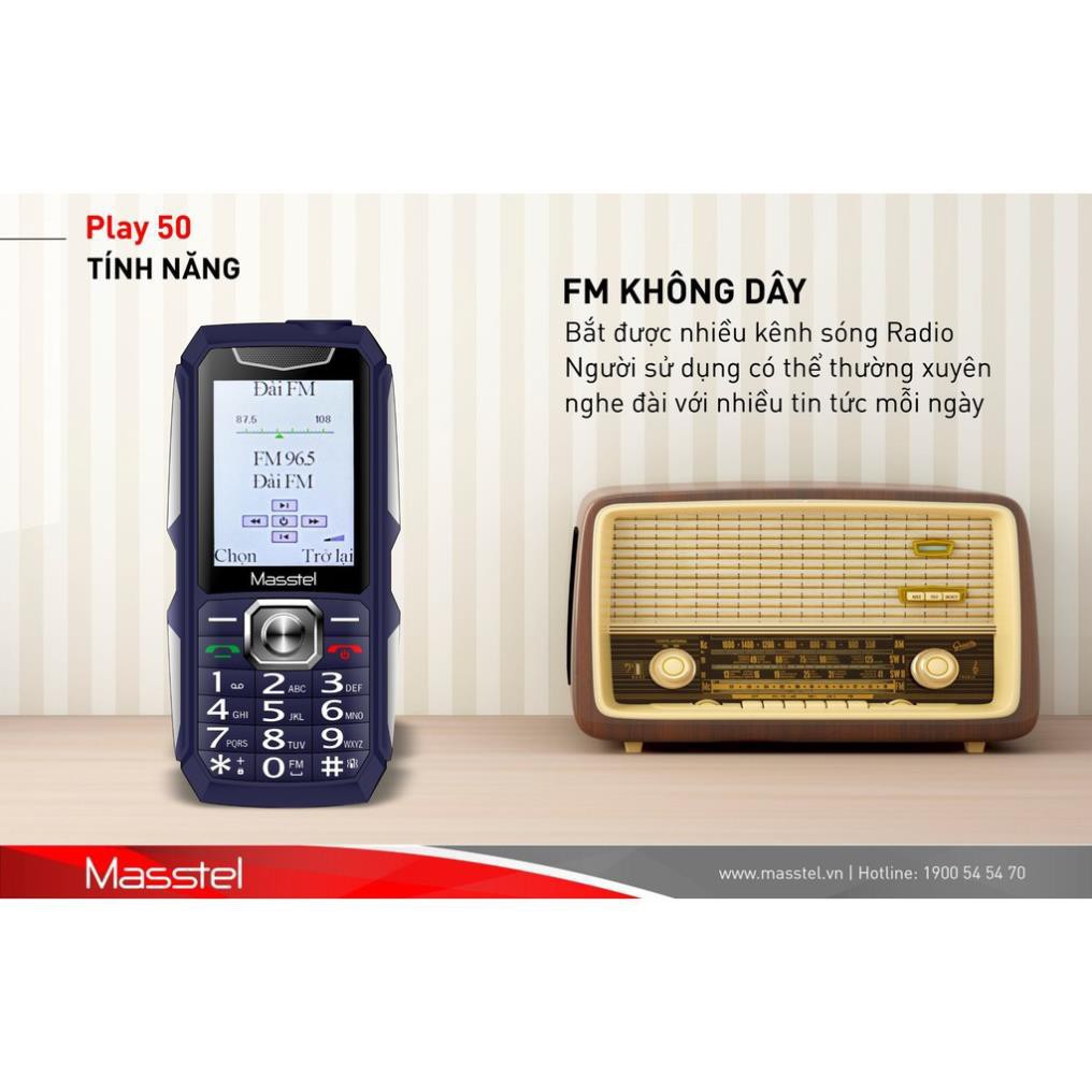 Điện Thoại Masstel Play 50 Loa khủng - Pin siêu khủng  3000mah sản phẩm mới - bảo hành 12  thang. | BigBuy360 - bigbuy360.vn