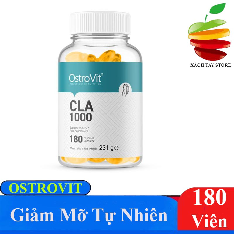 Viên Uống Giảm Mỡ Tự Nhiên Ostrovit CLA 1000mg 180 Viên