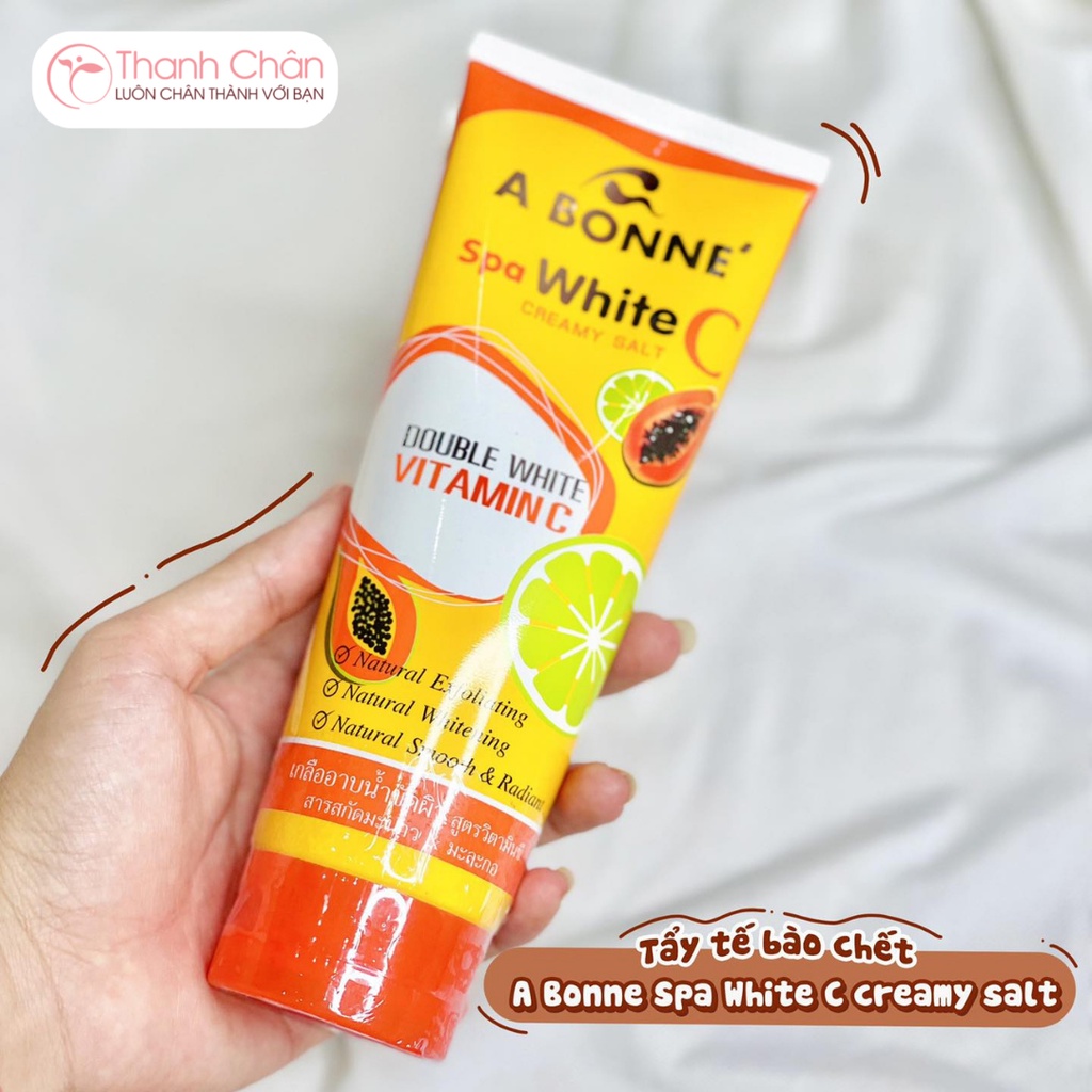 Muối Tắm Sữa Bò Tẩy Tế Bào Chết A Bonne Spa Milk Salt - Shower Formula, Thái Lan - Dạng Tuýp 350gr