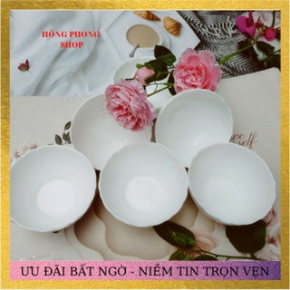 Bộ 6 BÁT CƠM MEN NGỌC TRẮNG PASTEL