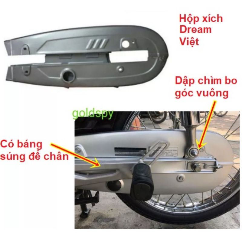 Hộp xích Dream Thái - Hộp sên Super Dream gắn cho xe Honda