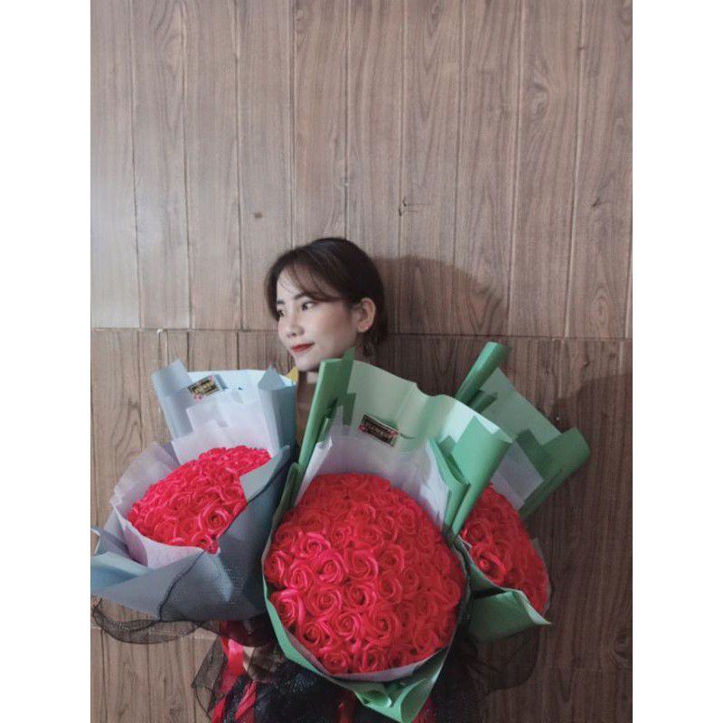 Bó hoa sáp thơm 50 bông tại Hà Nội ( ib shop chọn màu hoa )
