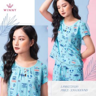 Bộ mặc nhà Winny lanh tay cộc quần lửng 272026 Giá 339.000đ