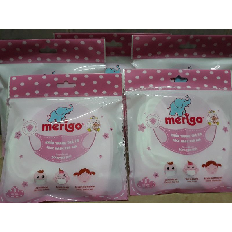 Combo 5 gói khẩu trang Trẻ em MERIGO