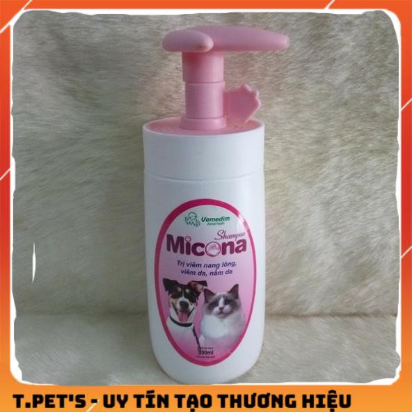 [Mã 1511FMCGSALE giảm 8% đơn 500K] Sữa Tắm Viêm Nang Lông, Viêm Da, Nấm Da Cho Chó Mèo Micona Vemedim 200ml