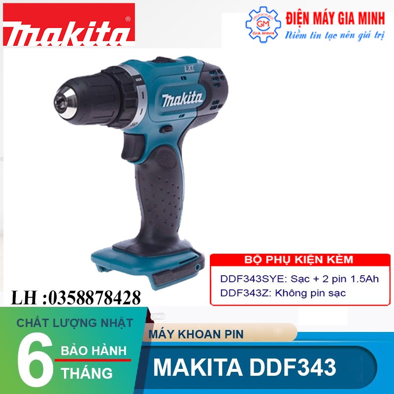 Máy khoan vặn vít dùng pin Makita DDF343