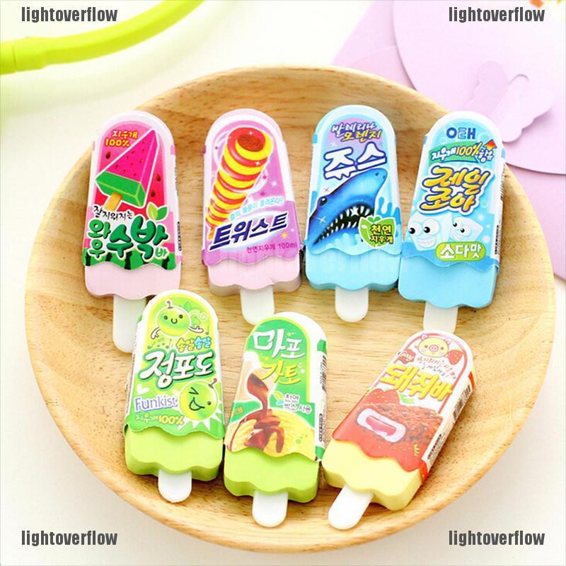 1 Bút Chì Gôm Tẩy Hình Cây Kem Dễ Thương Cho Trẻ Em