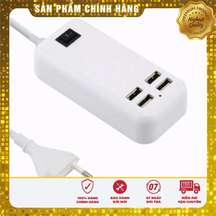 Ổ cắm điện có 4 cổng USB sạc điện thoại 15W