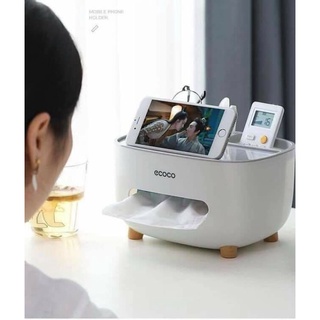 Hộp đựng giấy ăn để bàn chân gỗ ecoco cao cấp