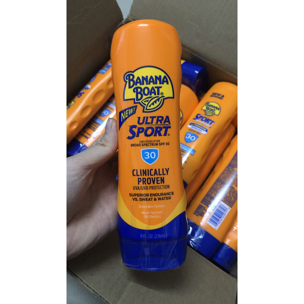 Kem chống nắng thể thao kháng nước Banana Sport Sunscreen Lotion SPF30 236ml (Mỹ)
