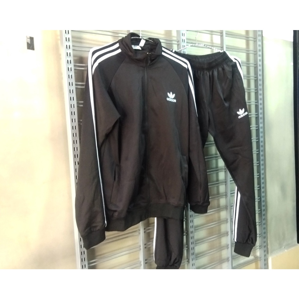 Bộ quần áo thể thao nam nữ ADIDAS sọc trắng , màu đen - Shop Toàn Châu - Hàng cao cấp , vải giãn , không xù lông