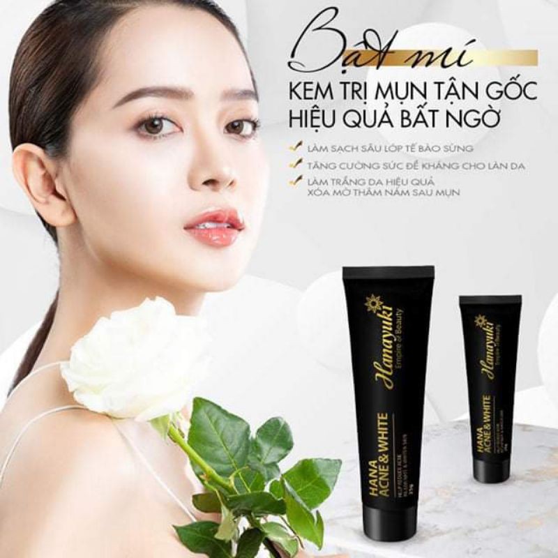 kem Hana Acne &amp; White đánh bay mụn 25gr