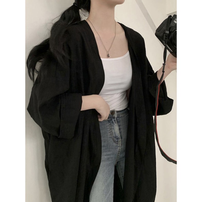 Áo khoác kiểu sơ mi tay dài dáng rộng phong cách Hàn Quốc thời trang dành cho nữ - HÀNG MỚI VỀ | BigBuy360 - bigbuy360.vn
