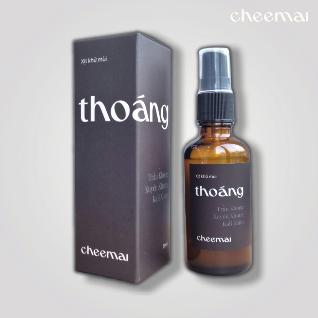 Xịt khử mùi cơ thể, hôi nách, hôi chân 50ml - Thoáng CHEEMAI Việt Nam