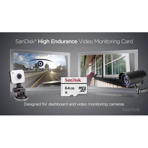 Thẻ nhớ MicroSDXC SanDisk High Endurance dung lượng 64GB kèm adapter