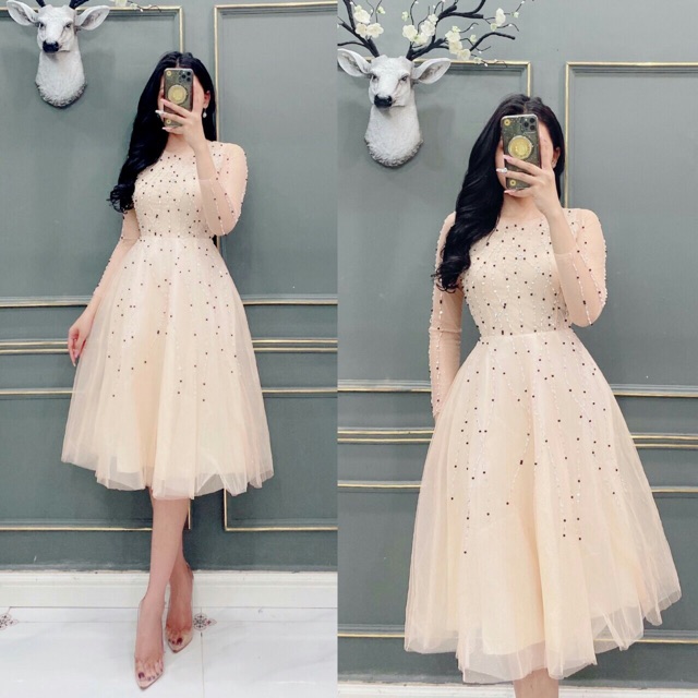 ẢNH VÀ VIDEO THẬT 1000%   Đầm xoè kết đá