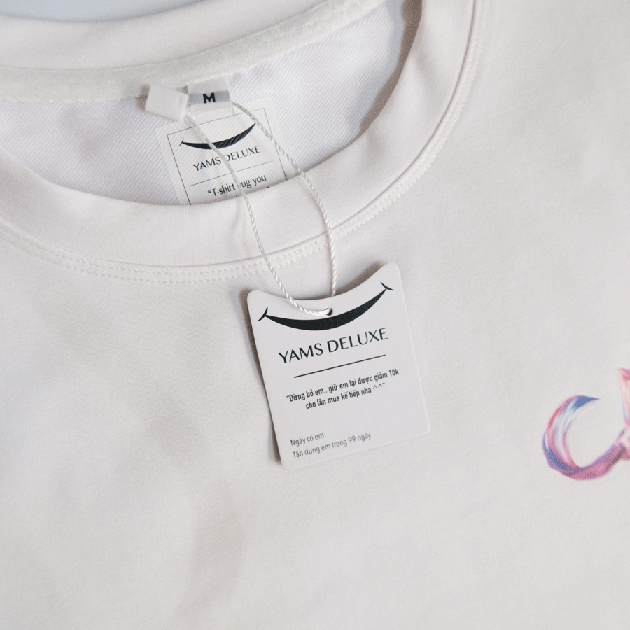 ÁO THUN CAN YOU TRẮNG-YAMS DELUXE