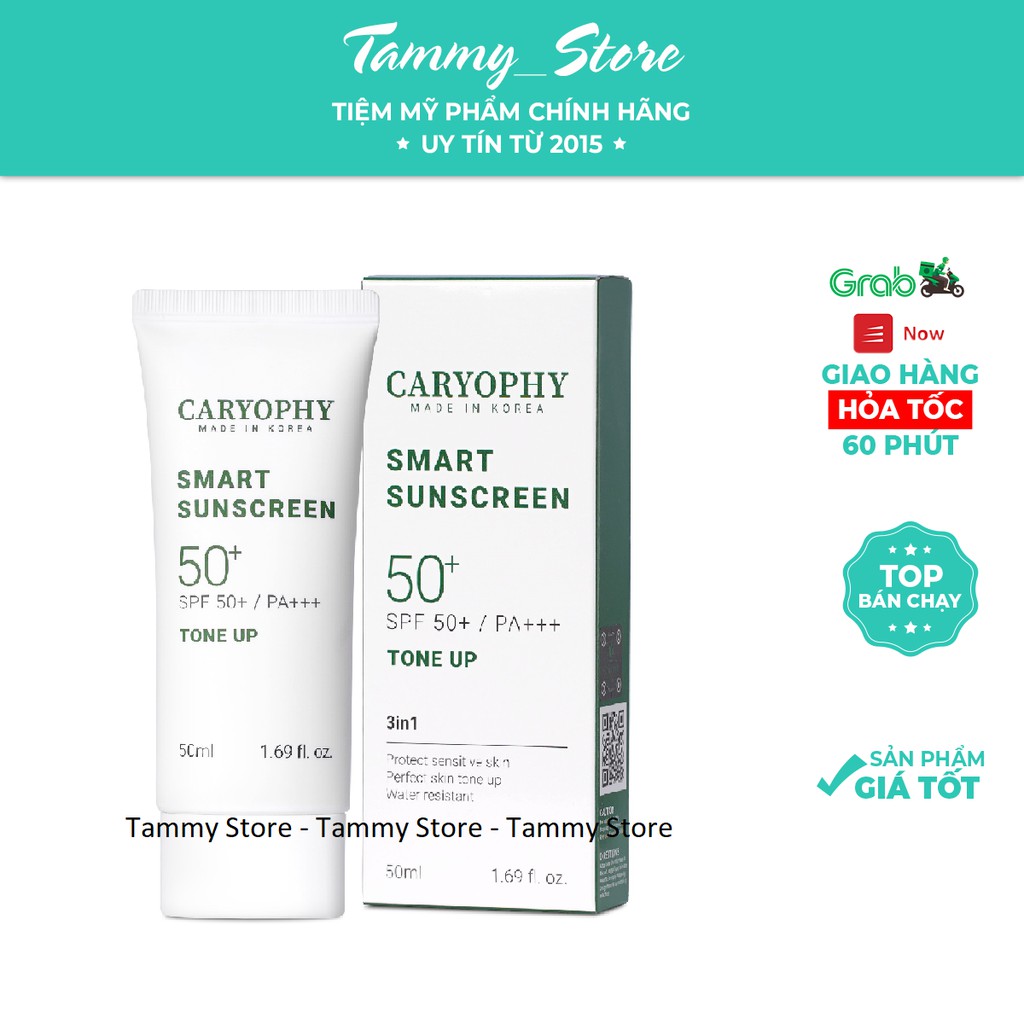 Kem chống nắng thông minh Caryophy Smart Sunscreen Tone Up 50ml