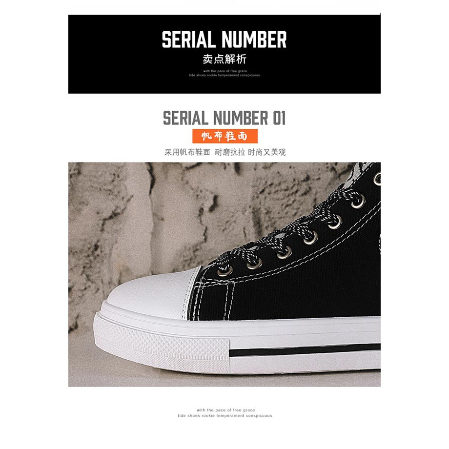 Giày Thể Thao Nam Nữ Cổ Cao Thời Trang Hàn | BigBuy360 - bigbuy360.vn