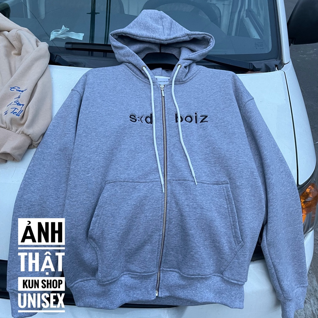 Áo khoác sad boiz signature Hoodie Zipper áo khoác dây kéo sadboiz logo signature full tag chất nỉ bông