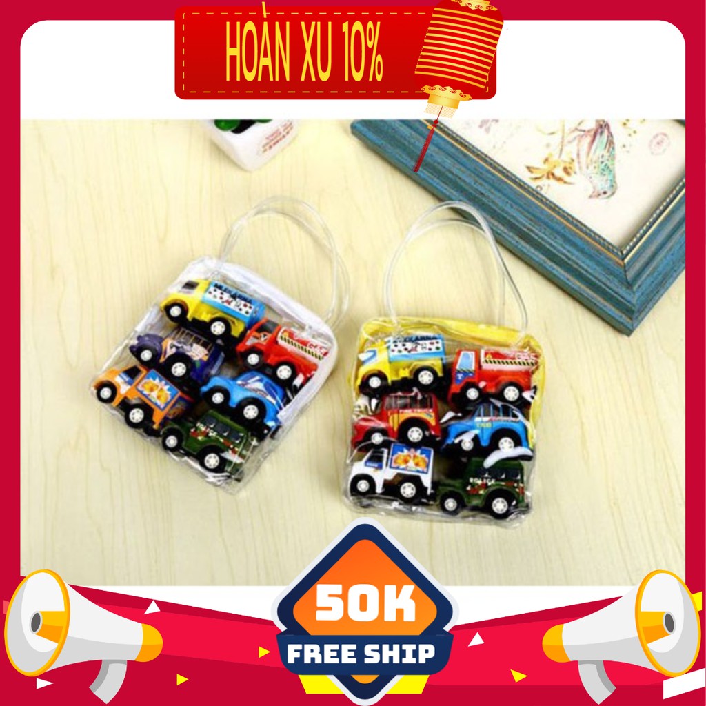 TÚI 6 Ô TÔ ĐỒ CHƠI MINI CHO BÉ