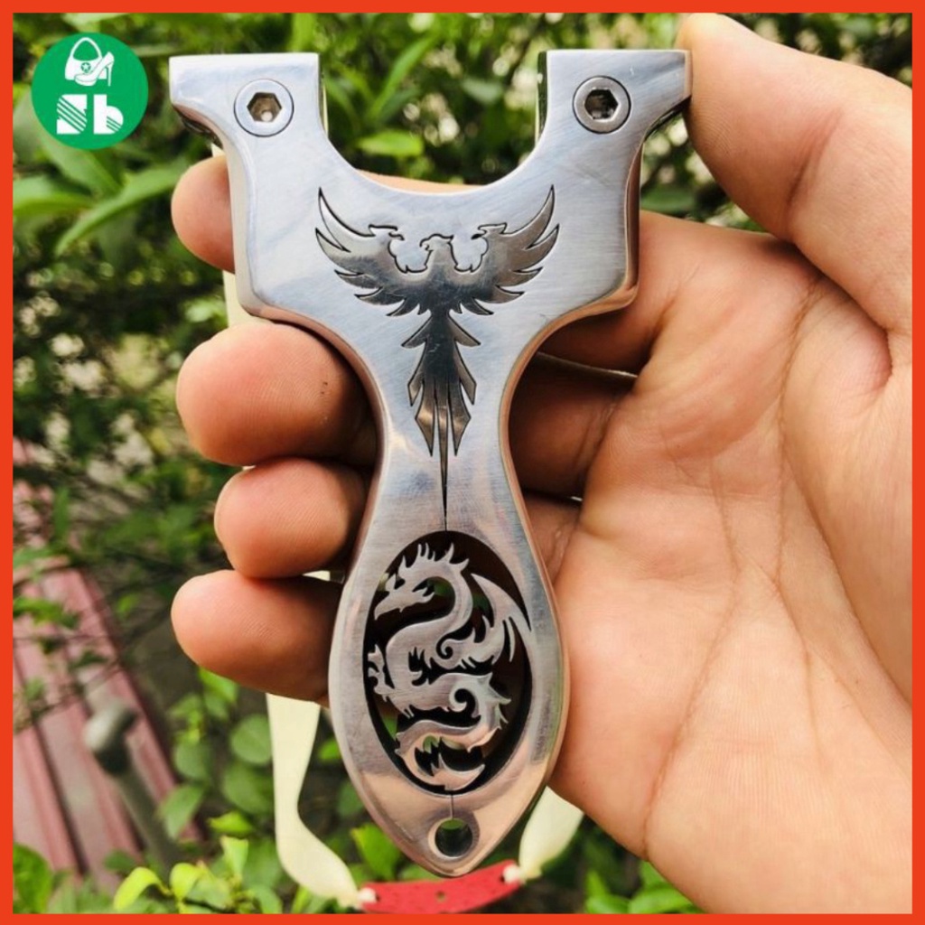 Ná Cao Su Long Phụng Inox 304 Nguyên Khối Cao Cấp - ná cao su