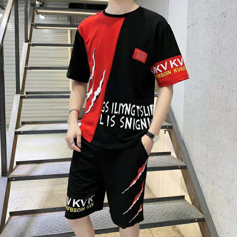 Bộ Quần Áo Thun Nam Thể Thao Mùa Hè ISIYING Phối Hai Màu Trẻ Trung Thời Trang SEPTEMBERGIRL1989 SET NAM 9000099 | BigBuy360 - bigbuy360.vn