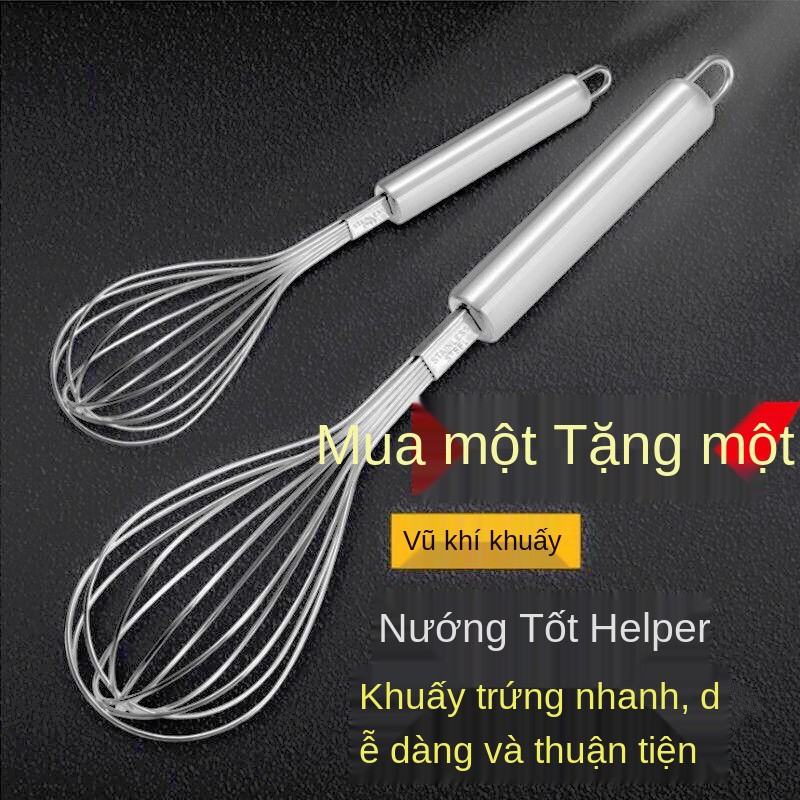 Inox Máy đánh trứng bằng thép Vật dụng nhà bếp Hướng dẫn sử khuấy mini gia cầm tay