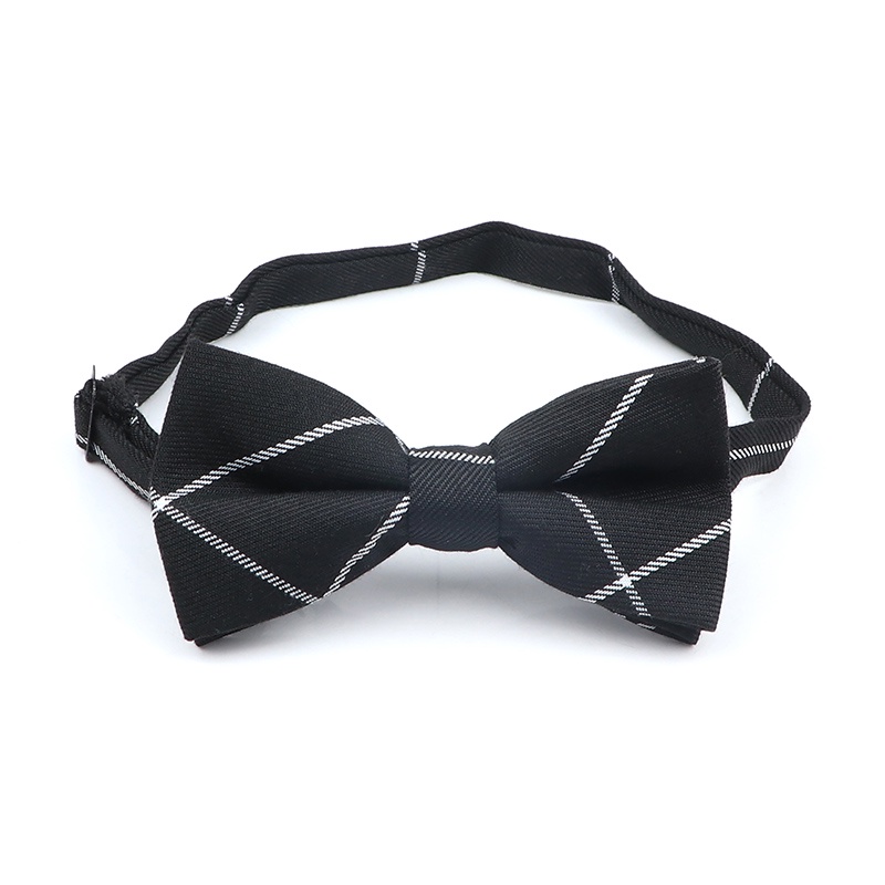 Cà Vạt Nơ Họa Tiết Sọc Caro Màu Sắc Tối Thời Trang Cho Nam