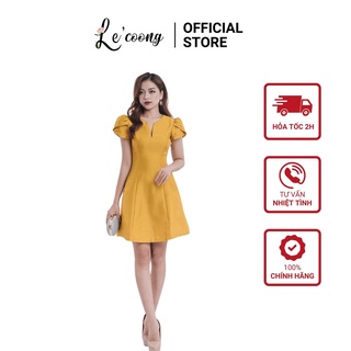 Đầm Nữ LeCoong V86 Váy Nữ Thiết Kế Chất Liệu Tapta Cao Cấp