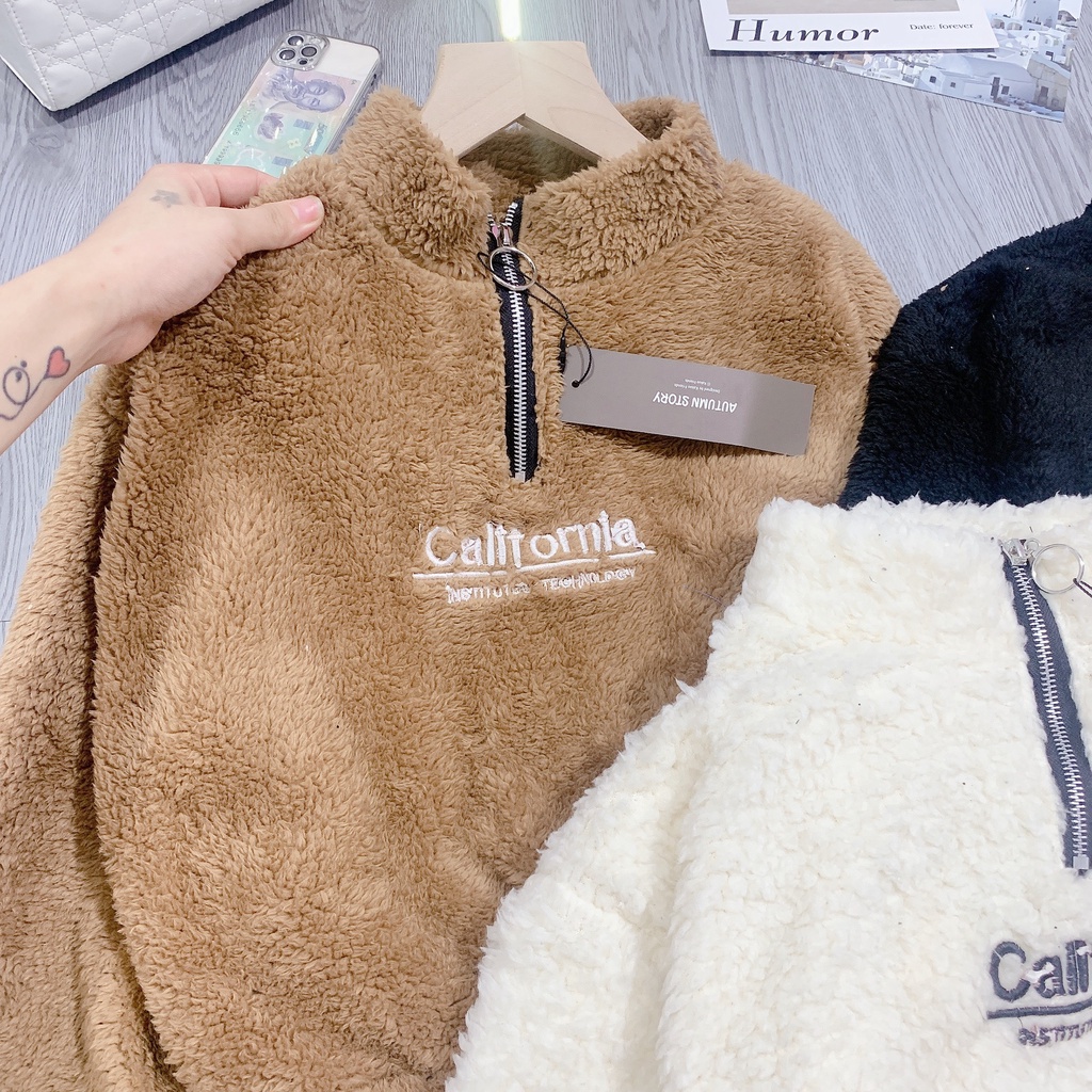 Áo lông crt california. Lông mướt mườn mượt - khoá cổ sịn sò nhé - có dây rút eo chỉnh tuỳ thích | BigBuy360 - bigbuy360.vn