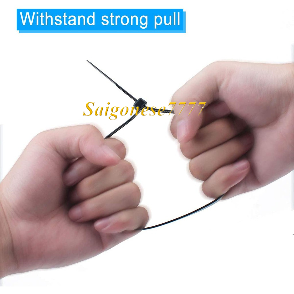 80 Dây Nhựa Rút Plastic Cable Tie Siêu Chắc Chắn 20-30CM Màu Đen/Trắng