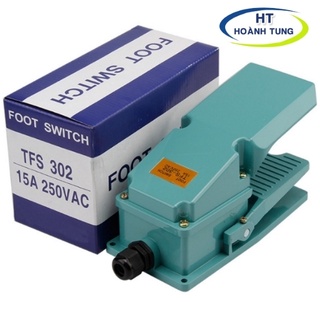 Công tắc cóc đạp TFS-302 vỏ nhôm kim loại kín nước, chống bụi có mái che bảo vệ dùng cho máy công cụ, khí nén thủy lực