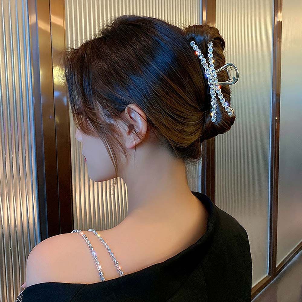 Kẹp Tóc Càng Cua Lớn Bằng Kim Loại Đính Ngọc Trai Phong Cách Hàn Quốc Sang Trọng Thời Trang Cho Nữ