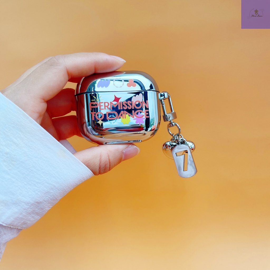 Ốp Hộp Đựng Tai Nghe Nhét Tai Mạ Điện Hình BTSS-613 Bangtan Boys Cho Airpods Pro2 2022 gen 3 Samsung Buds live pro Buds 2 2pro 2022