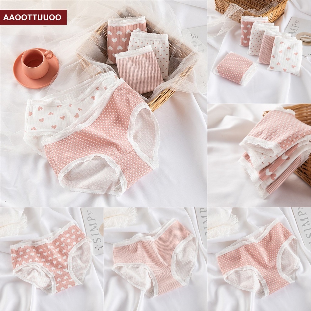 Quần Lót Cotton Đan Len Lưng Vừa Quyến Rũ Cho Nữ