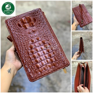 Clutch da cá sấu nam & nư size 25-15 cá sấu gò vâp