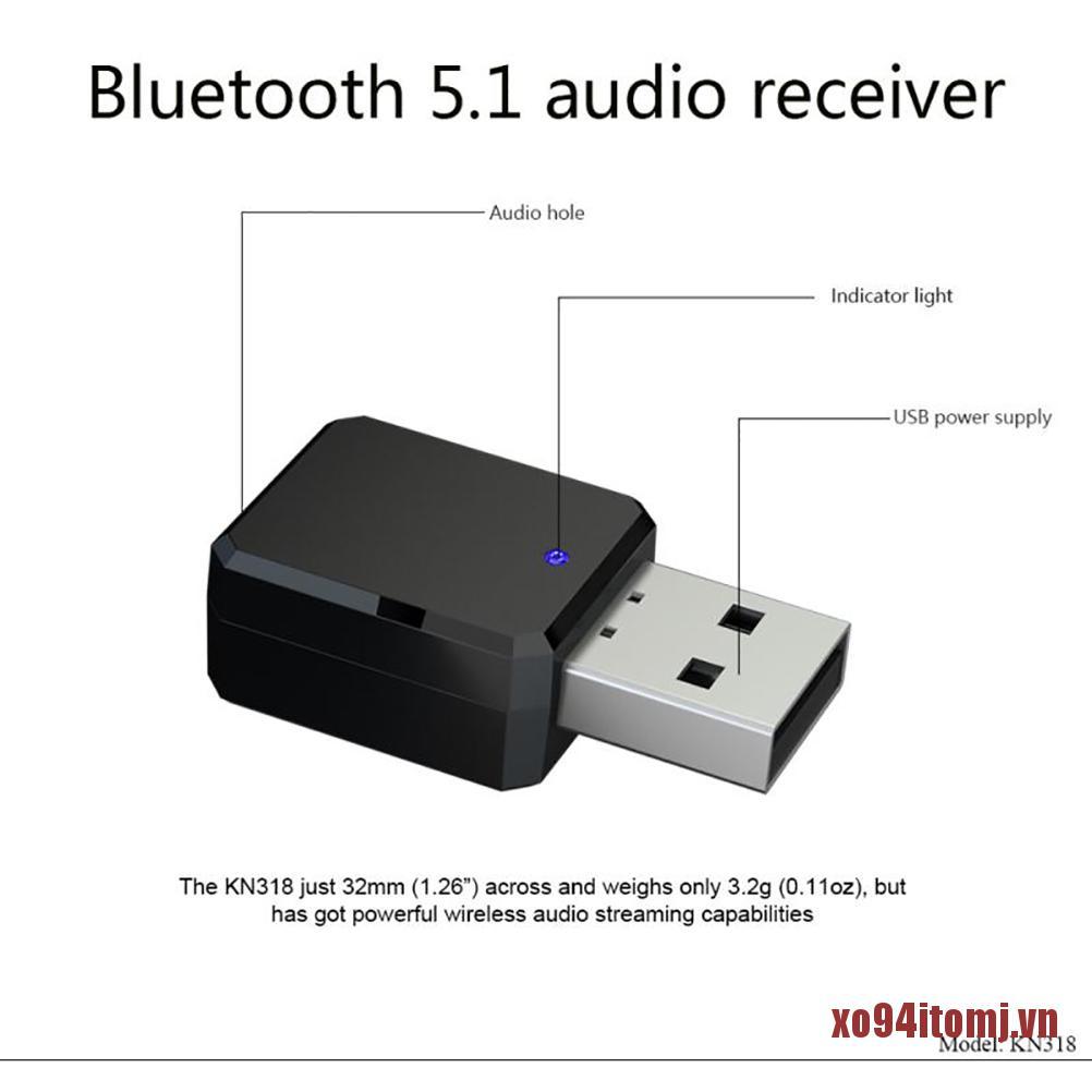 Bộ Thu Phát Âm Thanh Bluetooth Không Dây Mini Cổng Aux Usb