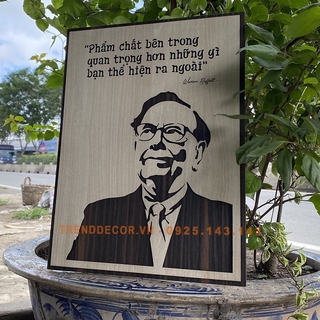 Tranh tạo động lực làm quà tặng khách hàng doanh nghiệp cao cấp TBIG045 "Warren Buffett: phẩm chất bên trong quan
