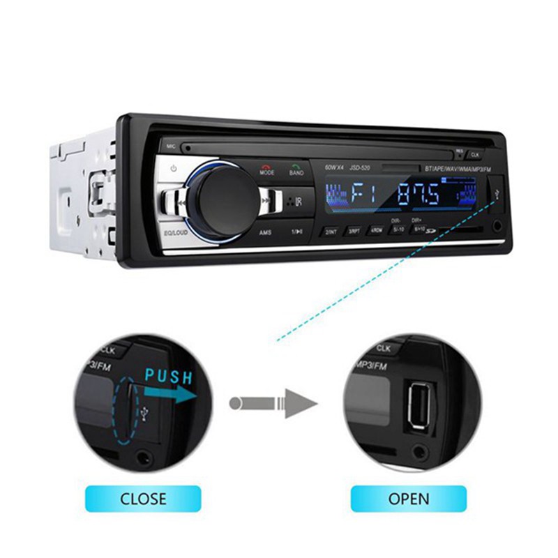 Bluetooth Car Audio Stereo Receiver Single DIN 24V FM Receiver MP3 Radio Player with Remote Control