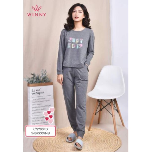 Bộ mặc nhà Winny cotton dài tay Thu Đông CNY804D giá 548.000đ  ྇