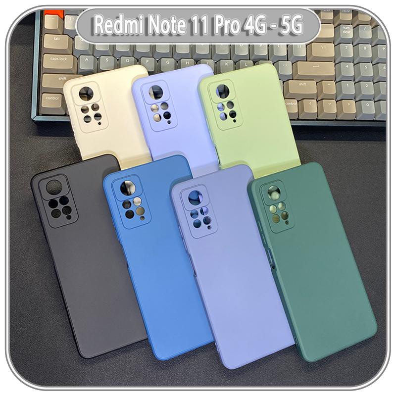 Ốp lưng cho Xiaomi Redmi Note 11 Pro 4G 5G Choice viền vuông dẻo lót nhung che camera