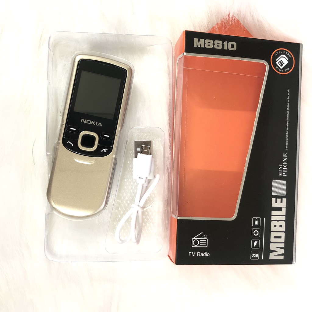 Điện Thoại Mini M8810 Nắp Trượt Nhỏ Gọn Kết Nối Bluetooth Với Smartphone Pin Lâu 2-3 Ngày | BigBuy360 - bigbuy360.vn