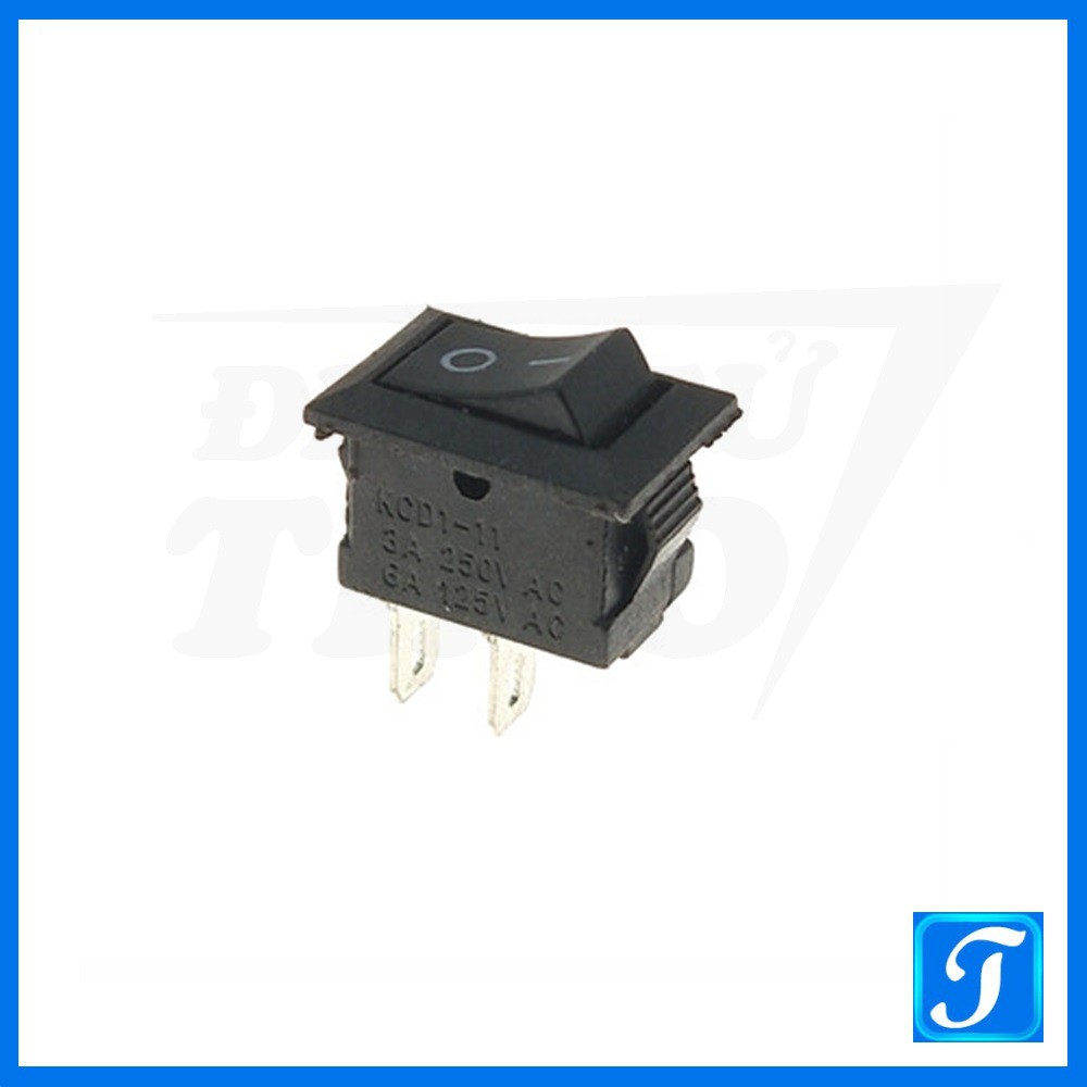 Công tắc bập bênh 3A 250V 15x10mm KCD1-11 Đỏ Đen Trắng tùy chọn